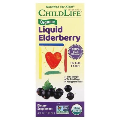 Organic Liquid Elderberry 118 ml / Мультивитамины для детей